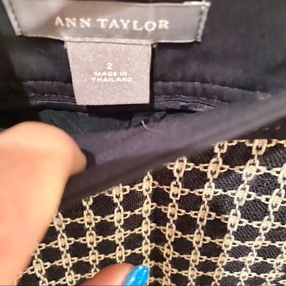 Ann Taylor Embroidered Latticework Trellis Skirt - Picture 3 of 5